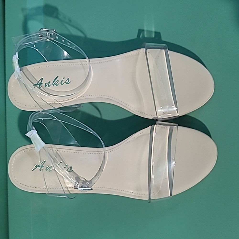 Aneis Clear Strap Sandals - Cream